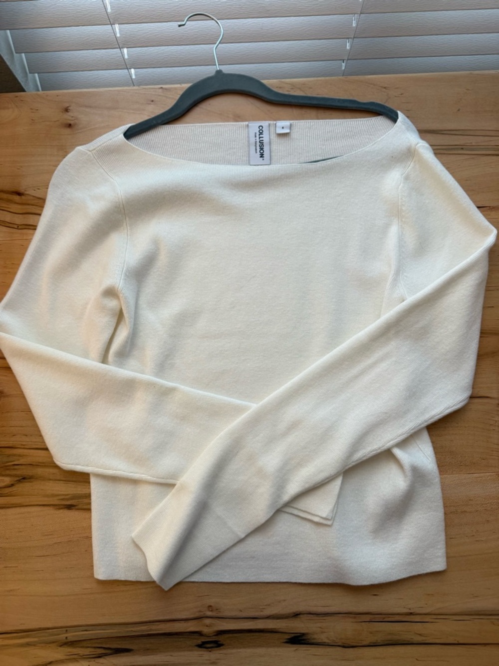 ASOS Cream Boatneck Sweater